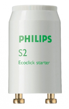 Starter s2 - pour tubes 4 à 22 w ser 220-240v wh eur/12x25ct. disponible abidjan cote d'ivoire.