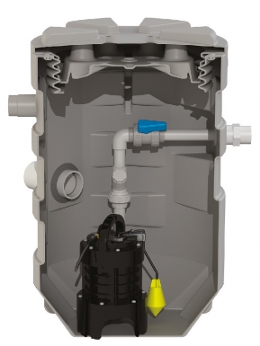 Station de relevage sanifos 280 vortex - cuve 280 l - relève et évacue les eaux usées d’une maison : wc, cuisine, salle de bain - fonctionnement autonome. disponible abidjan cote d'ivoire.