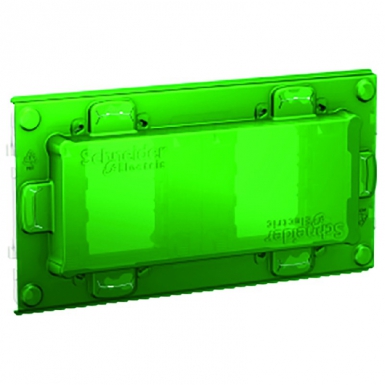 Support de fixation 2x1 poste ou 4 modules plastique livré avec capot de protection et séparateurs verts à déplacer ou à supprimer. disponible abidjan cote d'ivoire.