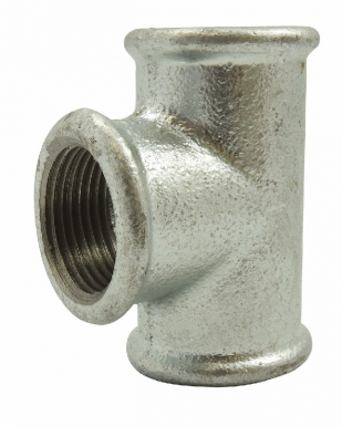 Té égal n°130 - 90° femelle, galva, filetage 40x49. disponible abidjan cote d'ivoire.