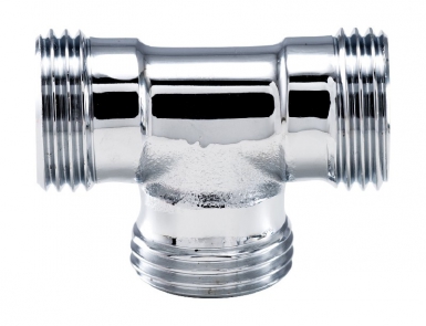 Té laiton chromé mâle - filetage 12 x 17. disponible abidjan cote d'ivoire.