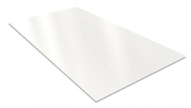 Tôle cobacier plane laquée 1 face blanc 101 3000x1220x0,75 mm. disponible abidjan cote d'ivoire.