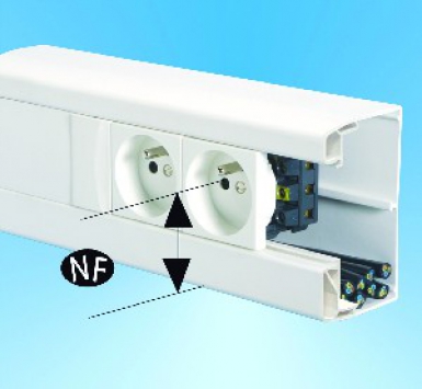 Ta-c45 90/1x55 goulotte d'installation mono-couvercle direct 45 blanc le m/l. disponible abidjan cote d'ivoire.