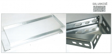 Tablette métallique acier galvanisé 1000x400 mm ép. disponible abidjan cote d'ivoire.