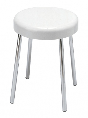 Tabouret avec assise en résine et jambes en acier - hôtellerie - chromé. disponible abidjan cote d'ivoire.
