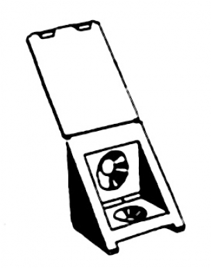 Taquet plastique 101+ 24x23x23 mm 2 trous gris (les 100 pièces). disponible abidjan cote d'ivoire.