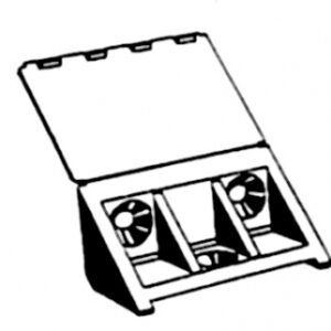 Taquet plastique 102+ 24x23x44 mm 3 trous marron (les 100 pièces)​ ​. disponible abidjan cote d'ivoire.