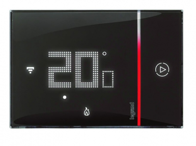 Thermostat connecté smarther with netatmo pour montage encastré 2 modules - noir. disponible abidjan cote d'ivoire.