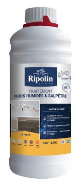 Traitement murs humides et salpêtre - nettoie, assèche, imperméabilise les fonds poreux, fixe les fonds poudreux et durcit les plâtres friables - incolore - 0,75l. disponible abidjan cote d'ivoire.