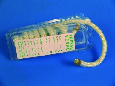 Tresse de verre tricotée en étui - épaisseur 10 mm - longueur 1,5 m. disponible abidjan cote d'ivoire.