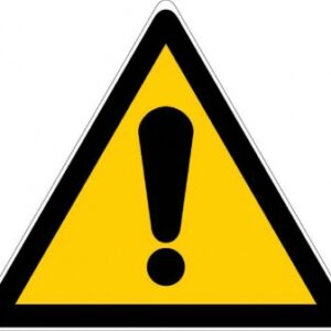 Triangle "danger général" dessin noir fond jaune, côté 100 mm. disponible abidjan cote d'ivoire.