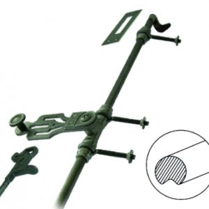 Tringle de croisée rainurée brute crochet de 45 mm lg. disponible abidjan cote d'ivoire.