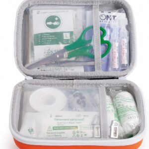 Trousse de secours bâtiment savebox mini - équipement complet standard pour 1 à 5 personnes - facilement transportable - 2 compartiments intérieurs transparents. disponible abidjan cote d'ivoire.