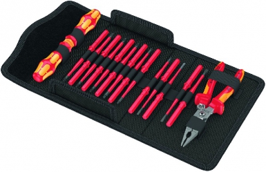 Trousse kraftform kompakt vde 17 extra slim - 17 pièces 14 lames interchangeables 154 mm 2 manches - 1 pince 6 fonctions. disponible abidjan cote d'ivoire.