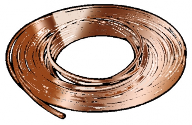 Tube cuivre recuit isolé - ø 16x18 - gaine env. disponible abidjan cote d'ivoire.