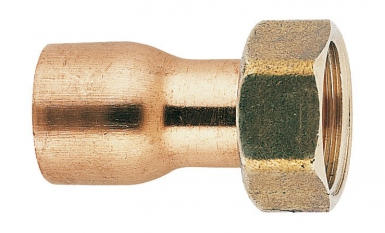 Union 2 pièces douille en cuivre écrou prisonnier laiton - écrou 26x34, cuivre 20/22. disponible abidjan cote d'ivoire.