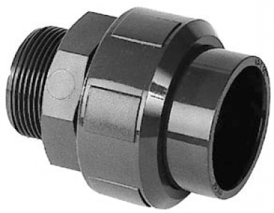 Union 3 pièces série pression pvc mâle - ø 25 - filetage 20 x 27. disponible abidjan cote d'ivoire.