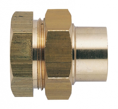 Union fer cuivre femelle laiton à joint sphéro-conique - fer 33x42, cuivre 30/32. disponible abidjan cote d'ivoire.