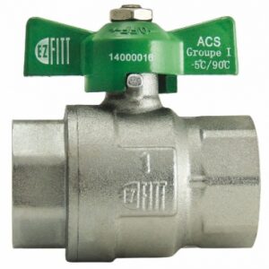 Vanne à sphère manette papillon ff -  filetage 12x17 - pn40 "nf". disponible abidjan cote d'ivoire.