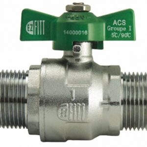 Vanne à sphère manette papillon mm - filetage 26x34 - pn32 "nf". disponible abidjan cote d'ivoire.