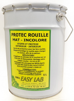 Vernis protectrouille incolore intérieur / extérieur – mat – 5 l. disponible abidjan cote d'ivoire.