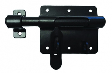 Verrou de box noir à porte cadenas ø pêne 10 mm l. disponible abidjan cote d'ivoire.