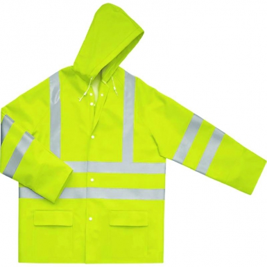 Veste de pluie hv polyester enduit polyuréthane extérieur 9 0 0 v e s h v - jaune fluo - taille xxl. disponible abidjan cote d'ivoire.