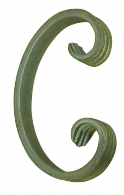 Volute forgée " c " fer plat de 16x6 mm haut. disponible abidjan cote d'ivoire.