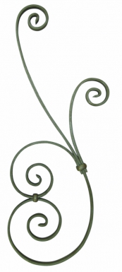 Volute forgée fer plat de 20x6 mm dimensions 235 x 720 mm. disponible abidjan cote d'ivoire.