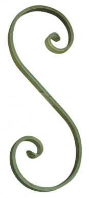 Volute forgée égale " s " fer plat de 14x6 mm haut. disponible abidjan cote d'ivoire.