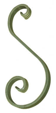 Volute forgée inégale " s " fer plat de 14x6 mm haut. disponible abidjan cote d'ivoire.