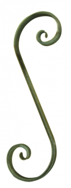 Volute égale " s " à bouts amincis à la forge fer plat de 14x6 mm h. disponible abidjan cote d'ivoire.