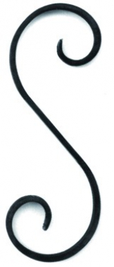 Volute " s " à bouts amincis à la forge fer plat de 14 x 6 mm h. disponible abidjan cote d'ivoire.