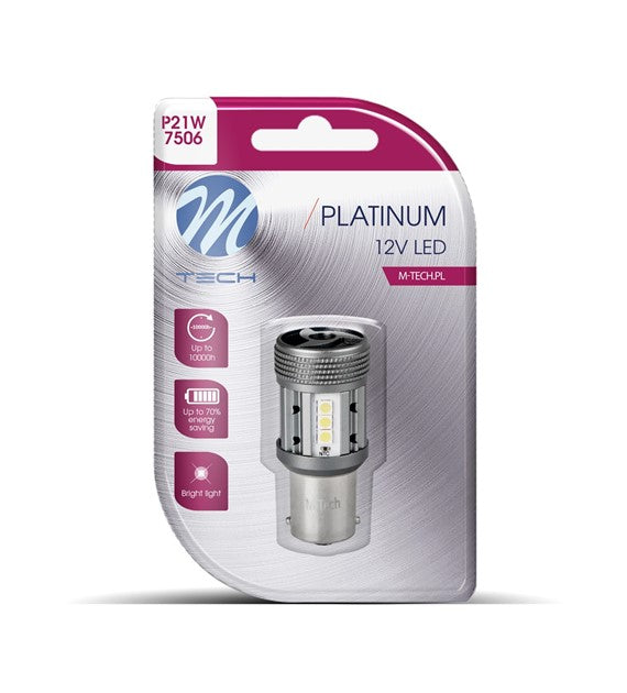 Ampoule led x 1 - 1156 p21w, 12-24v, 12x3030smd, canbus, blanc (lb851w-01b platinum)