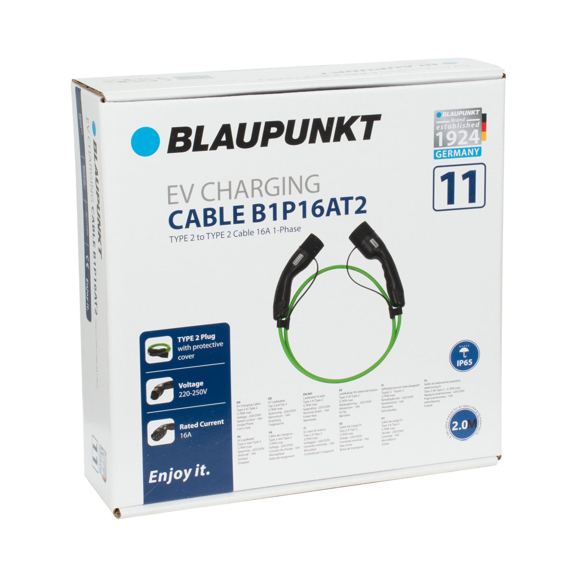Cable charge vehicule electrique 16a monophase t2 >t2 b1p16at2 n°11 blaupunkt – Image 9