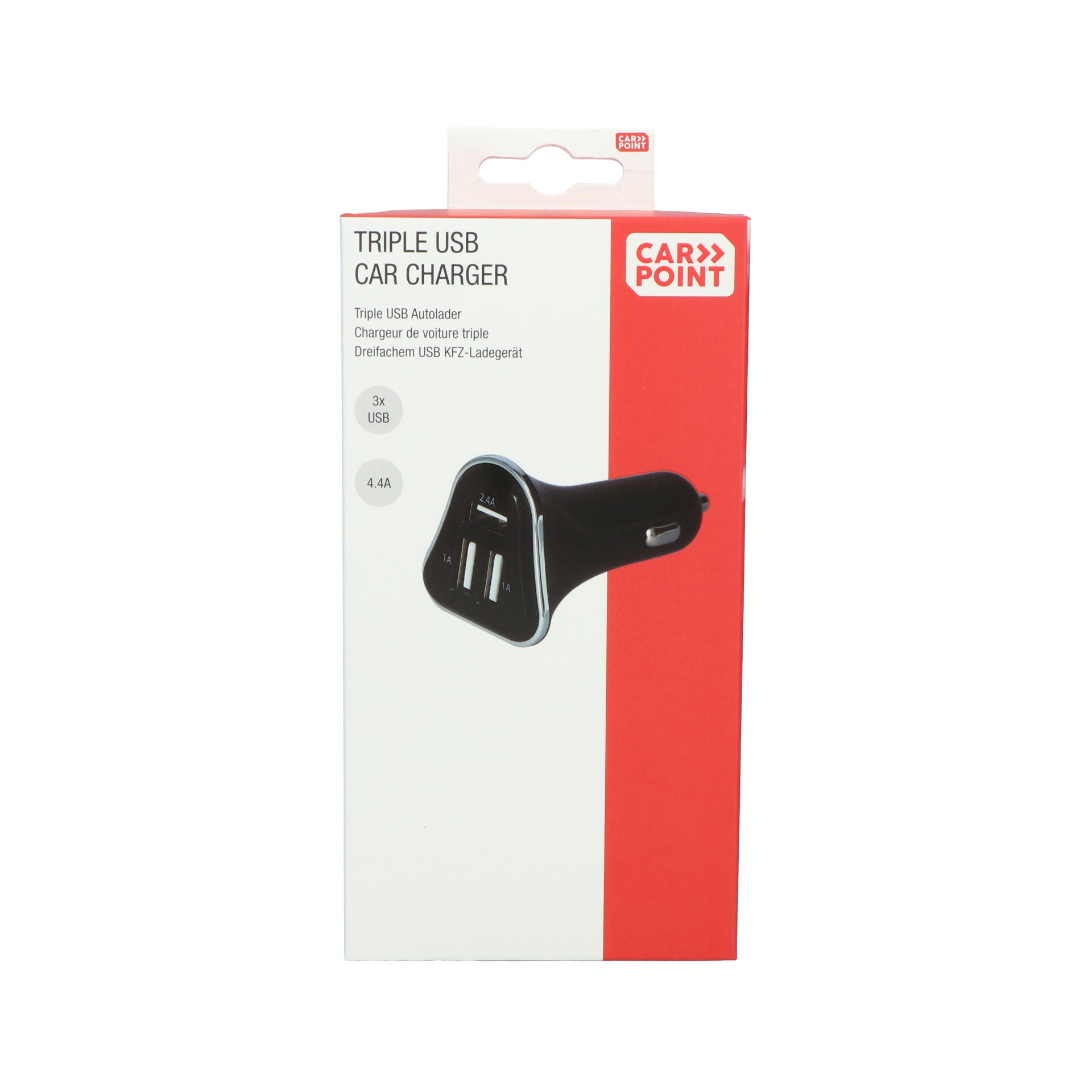 Chargeur allume cigare 12/24v 3xusb 4.4a carpoint – Image 2