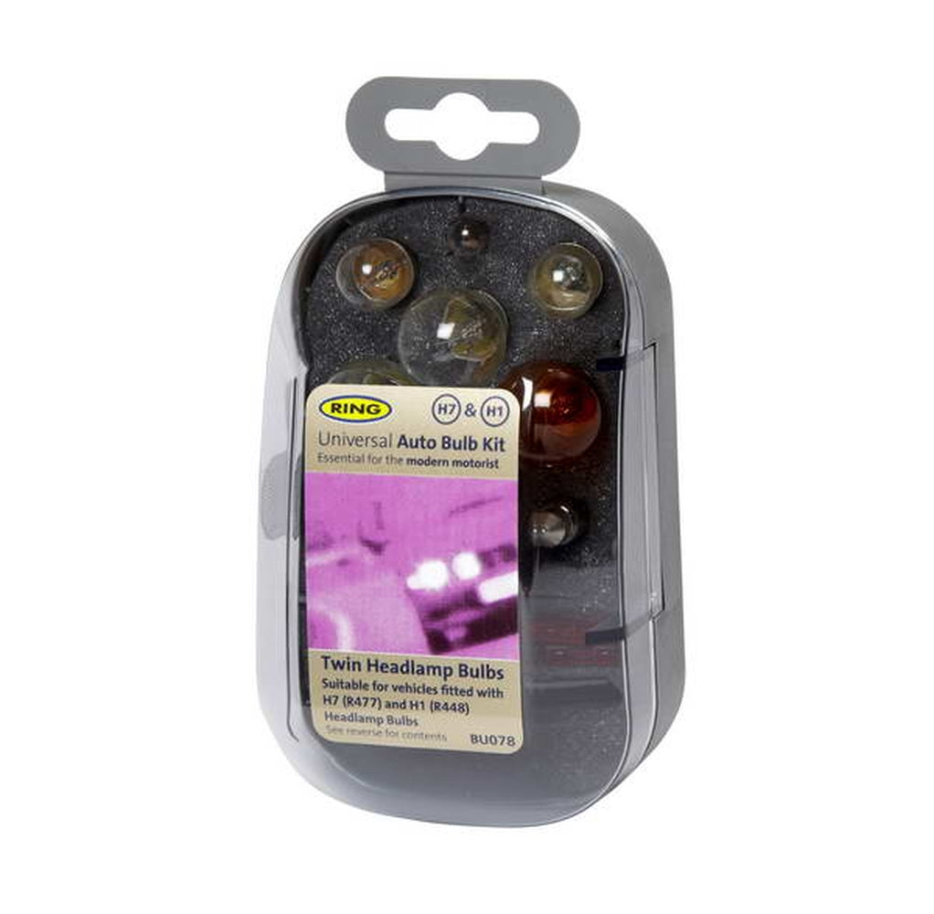 Coffret d'ampoules h1/h7 + fusibles ring