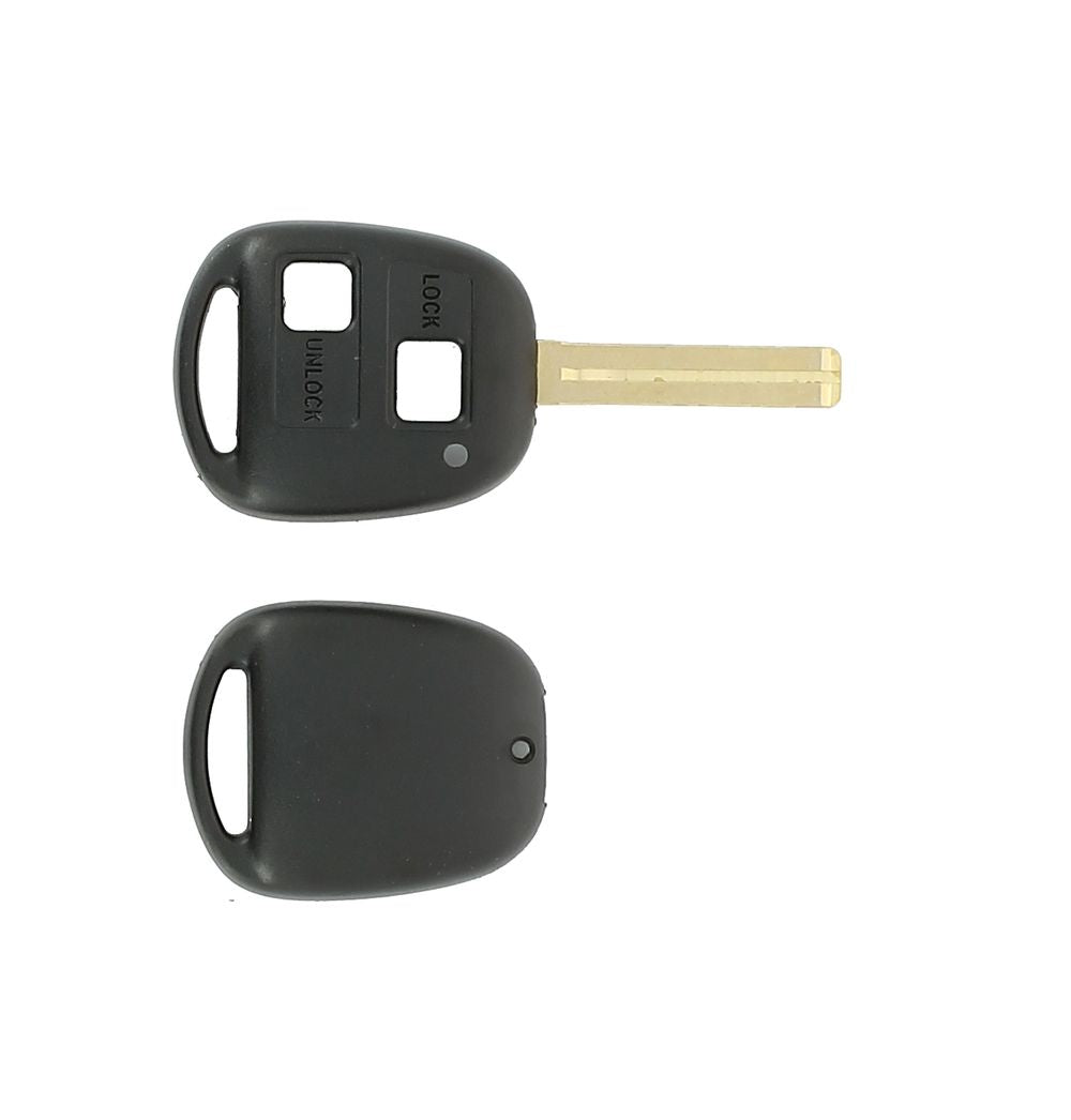 Coque cle adaptable toyota 2 boutons lame fraisee fixe