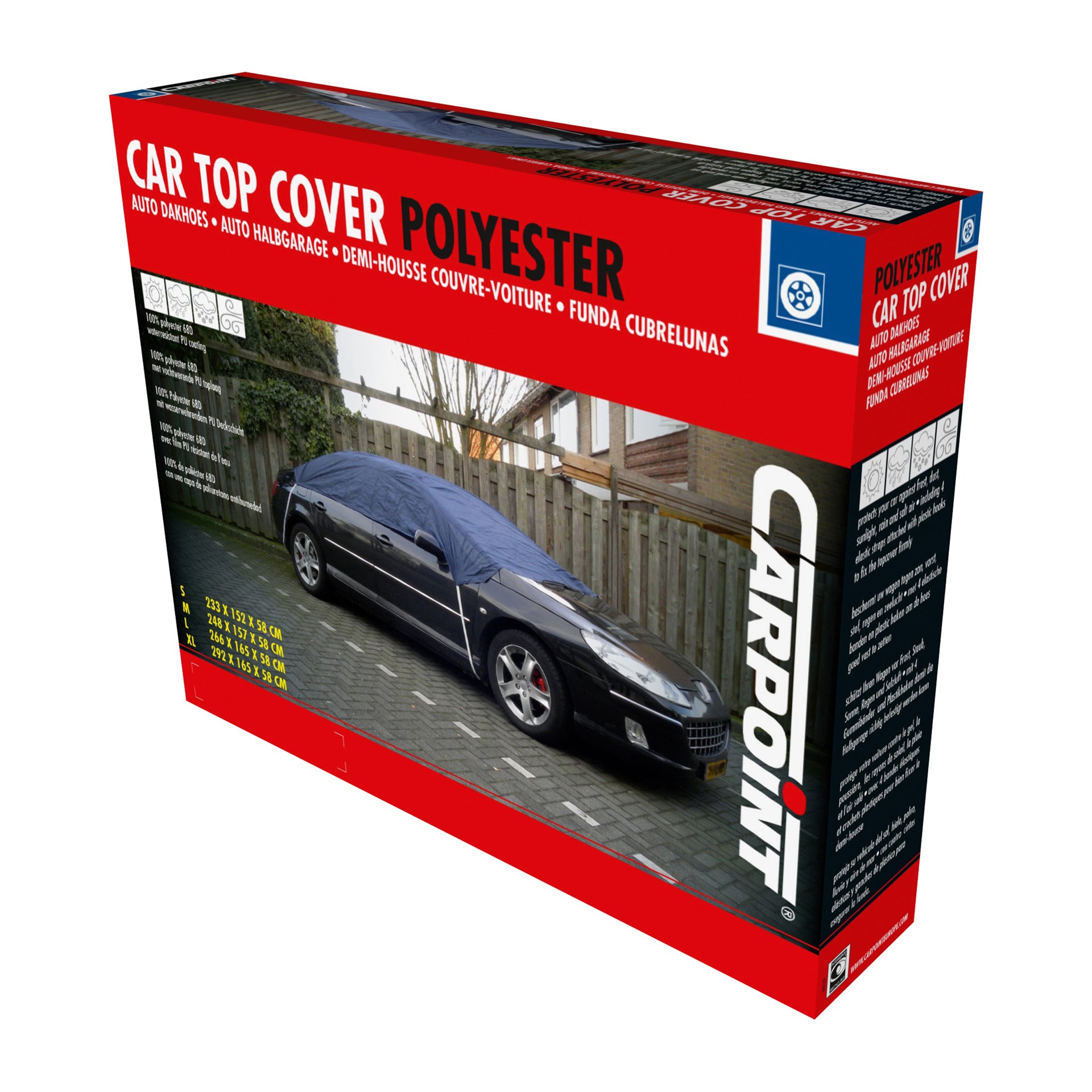 Demi housse auto impermeable polyester s 233x160x33 – Image 3