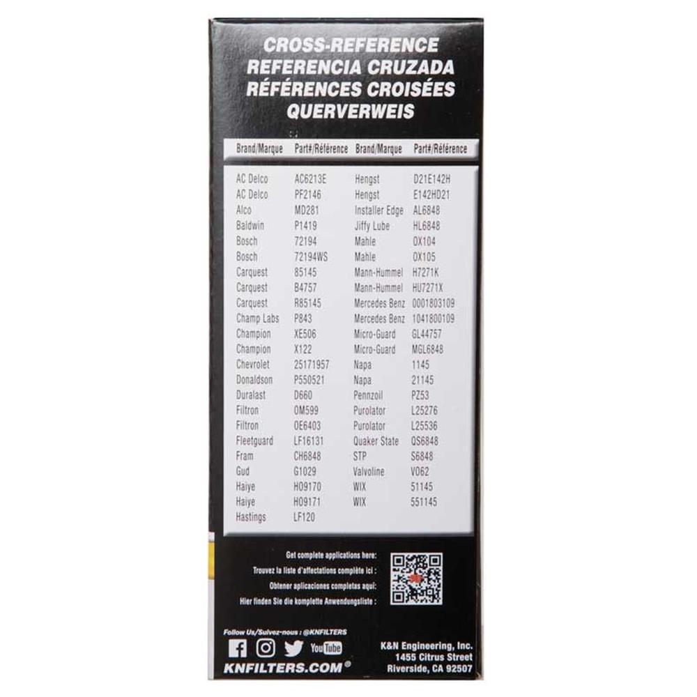 Filtre a huile de remplacement k&n adaptable pour gmc – Image 7