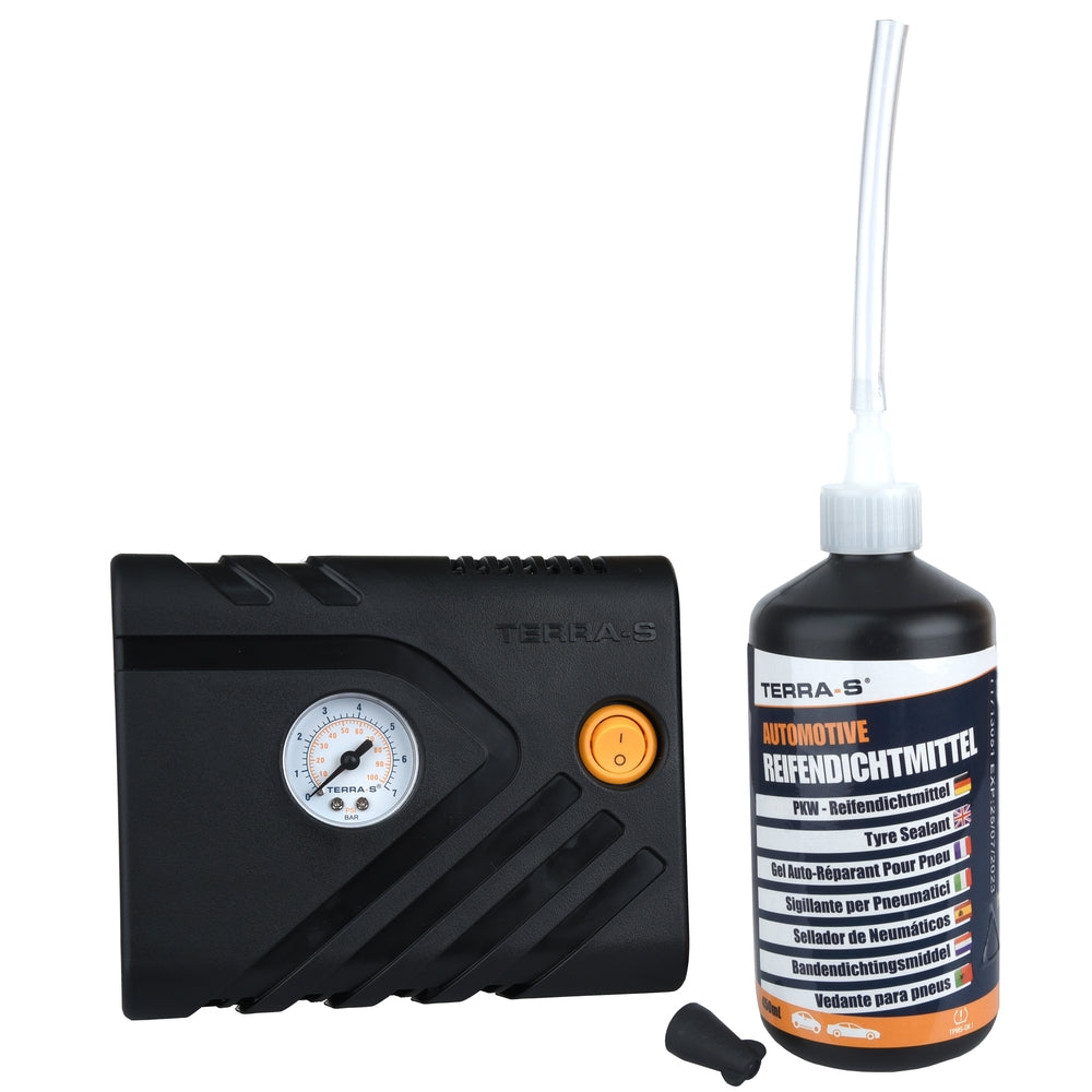 Mobil kit anti-crevaison compresseur + bouteille souple 450ml terra s – Image 2