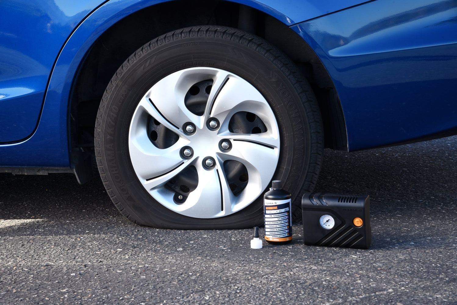 Mobil kit anti-crevaison compresseur + bouteille souple 450ml terra s – Image 6