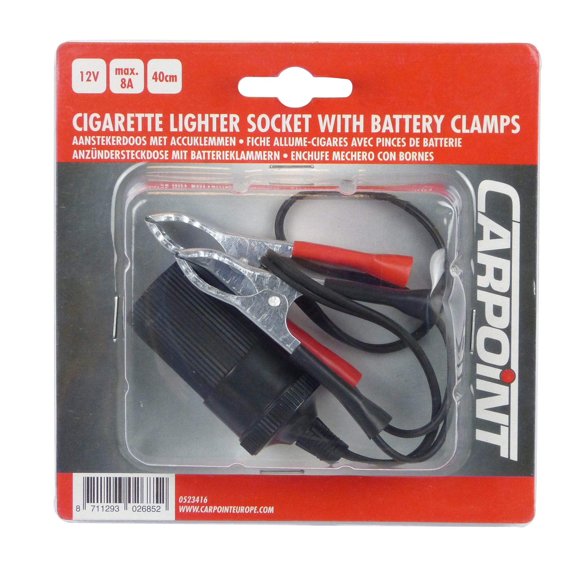 Prise allume cigares avec pinces de batterie 10a 12/24v – Image 3