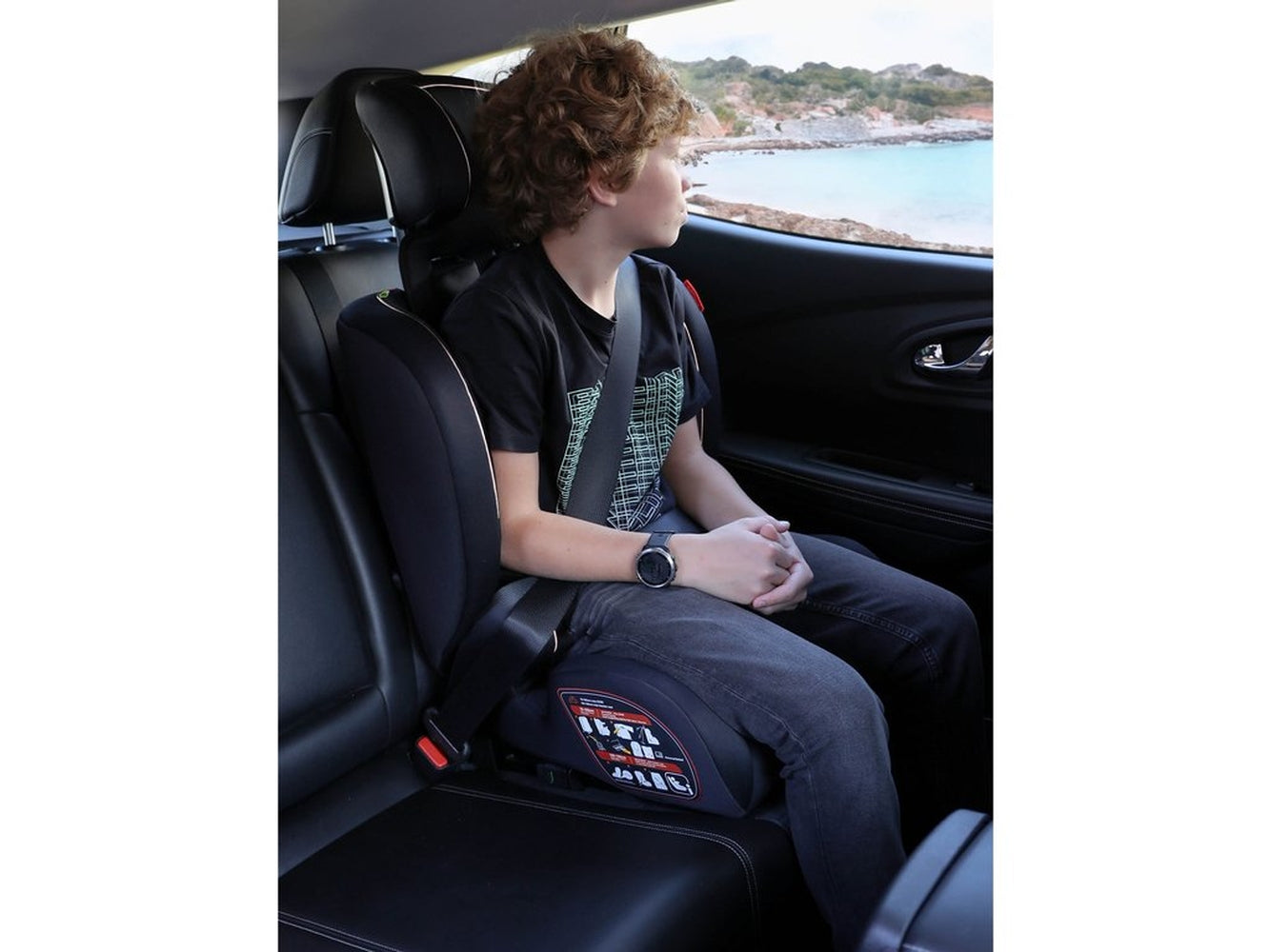 Siege enfant isofix 76-150cm noir isize r129 car kids – Image 7