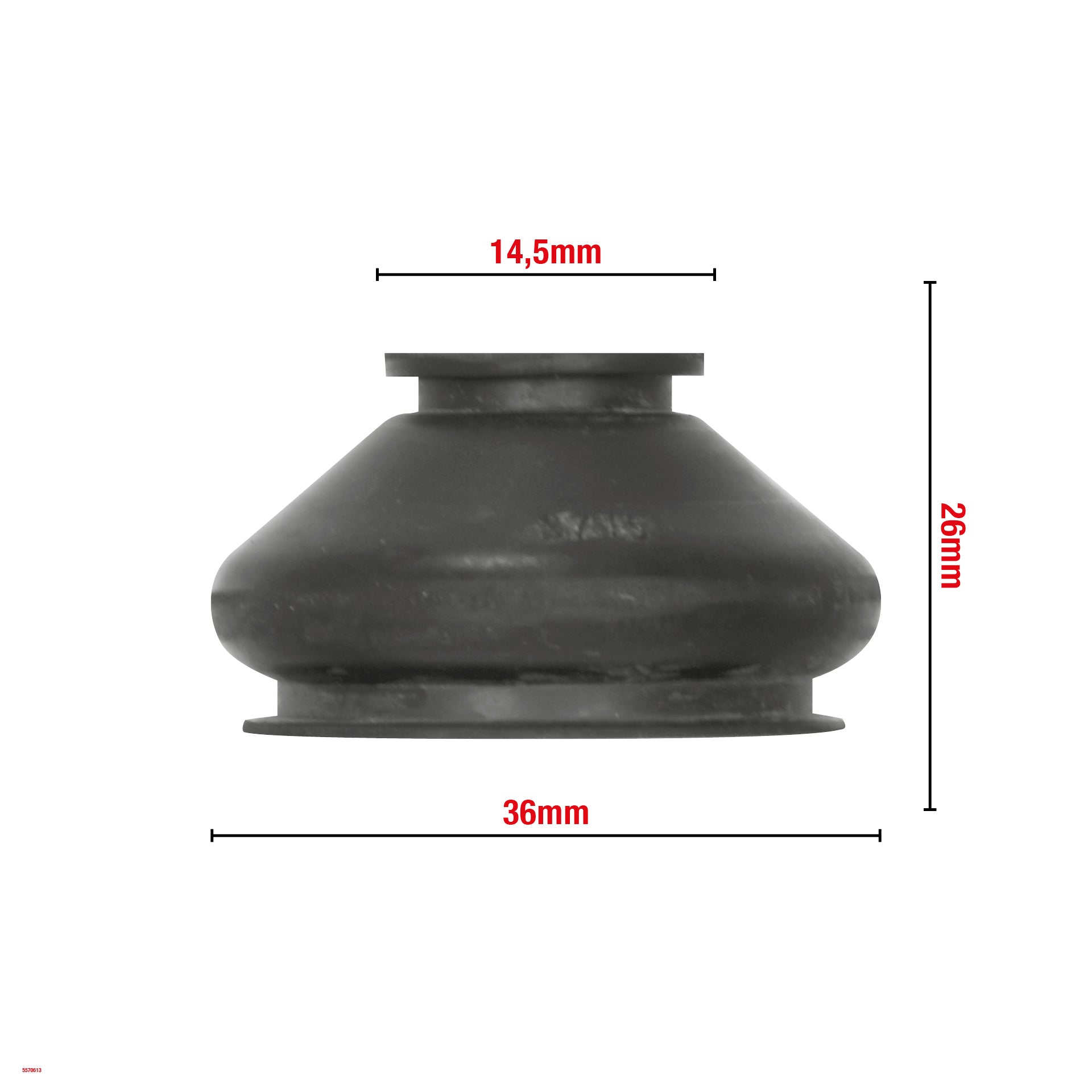 Soufflet de rotule 14,5x36x26mm bagues de montage en pu w613 – Image 2