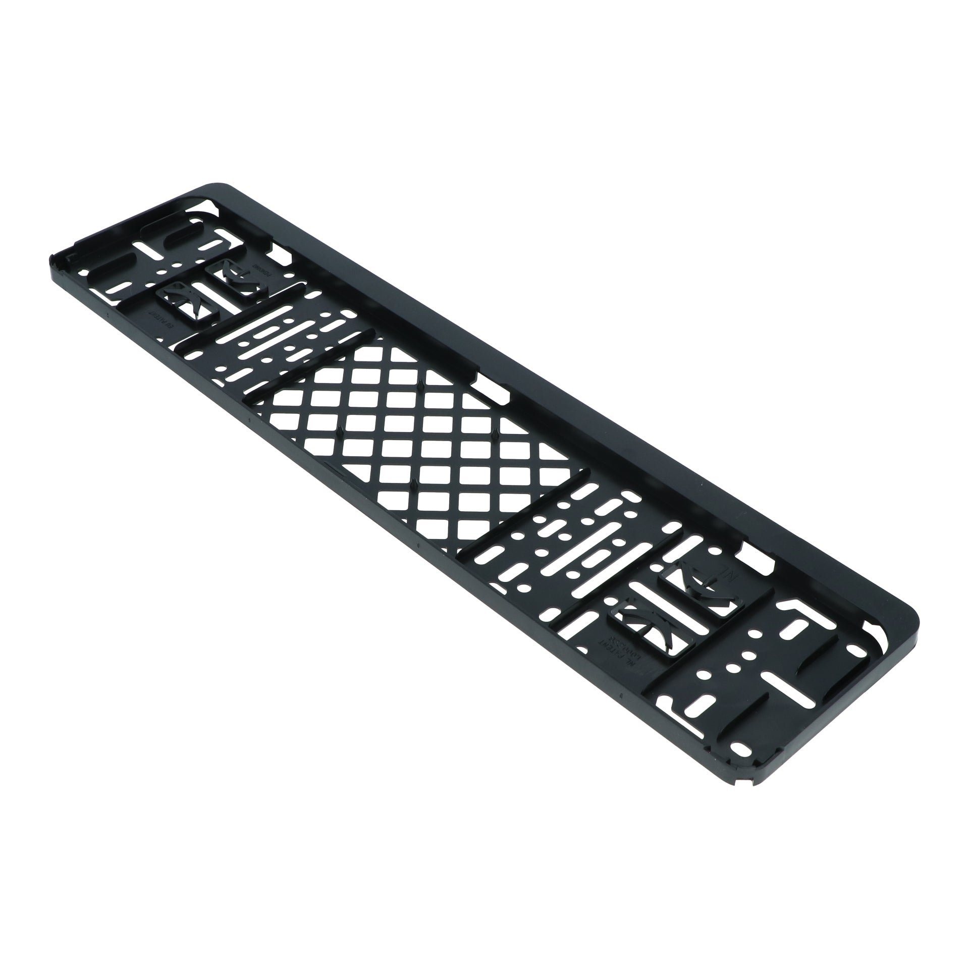 Support plaque d'immatriculation universel a cliquer 52x11cm noir – Image 3